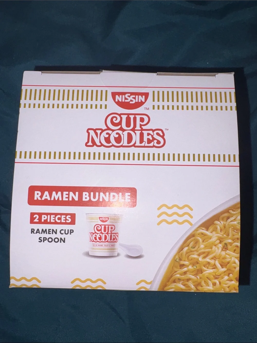 Nissin Cup Noodles Red Chopsticks Helper & Ramen Cup Spoon Set
